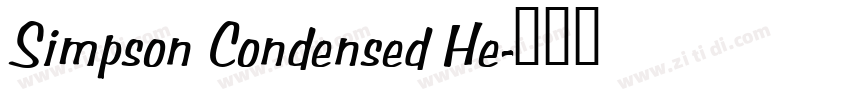 Simpson Condensed He字体转换